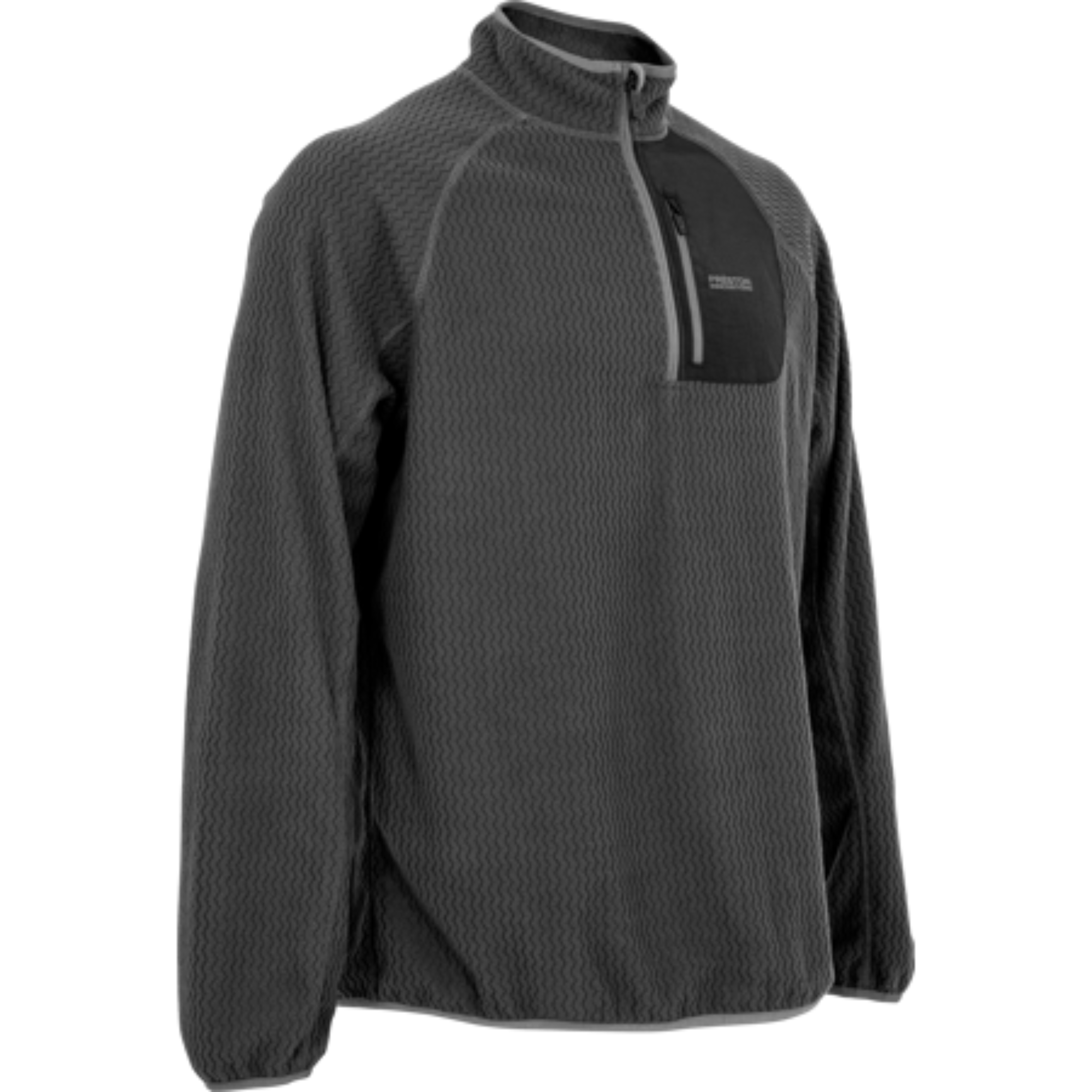 Fleece, Pullover, Halb-Reißverschluss, Vorne-Tasche, Grau