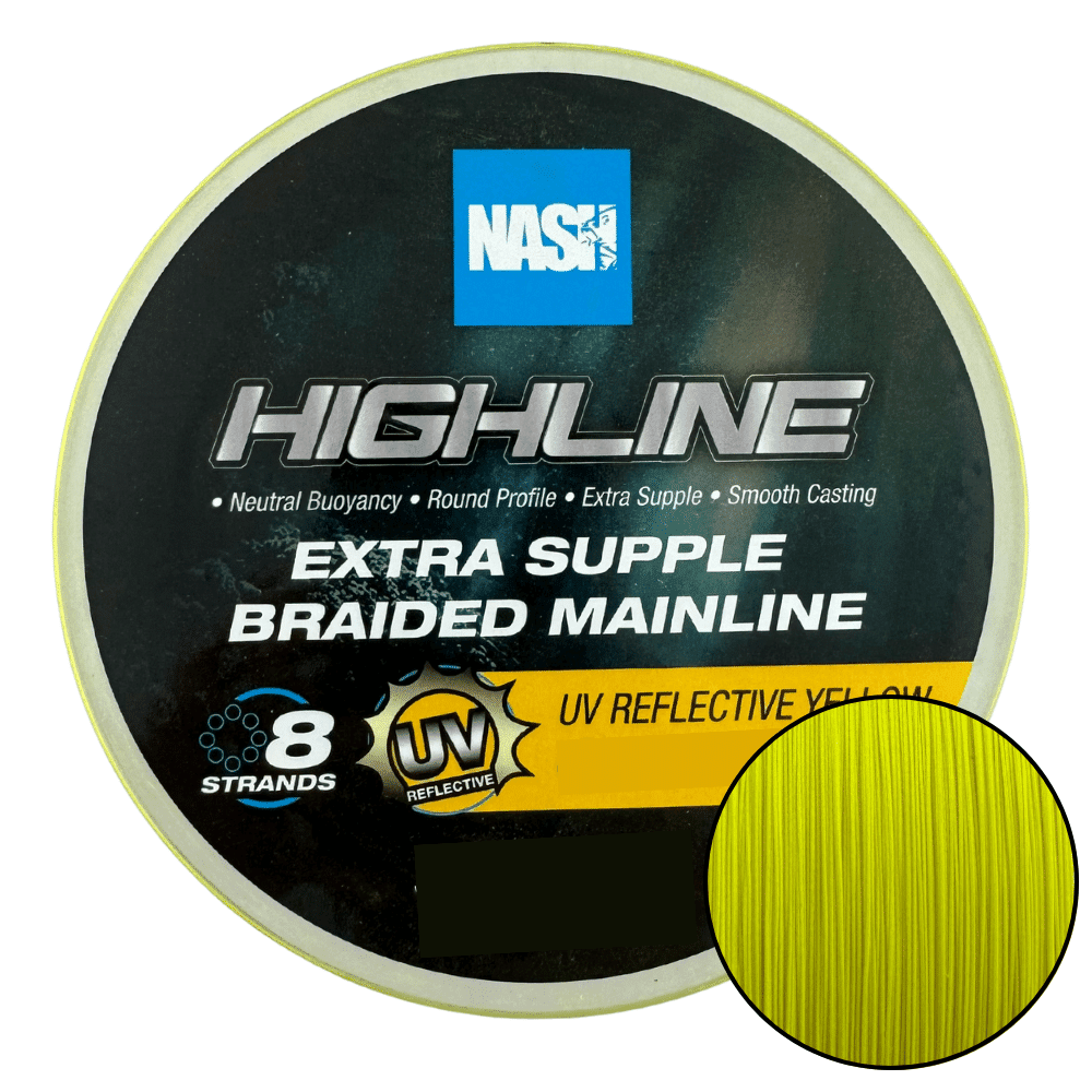 Nash Highline Floating Braid UV Yellow 0,18 mm 25 lbs 1200 m