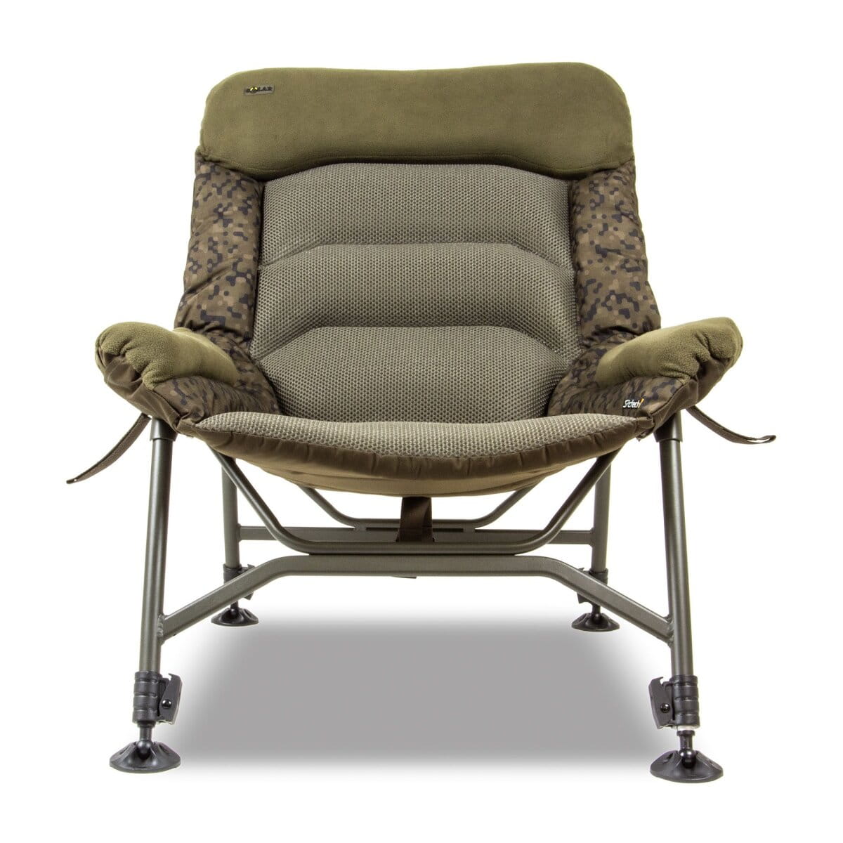Solar C-Tech Recliner Chair Low, Sessel, Campingstuhl, Kinosessel, Kissen, Bezug Olivgrün