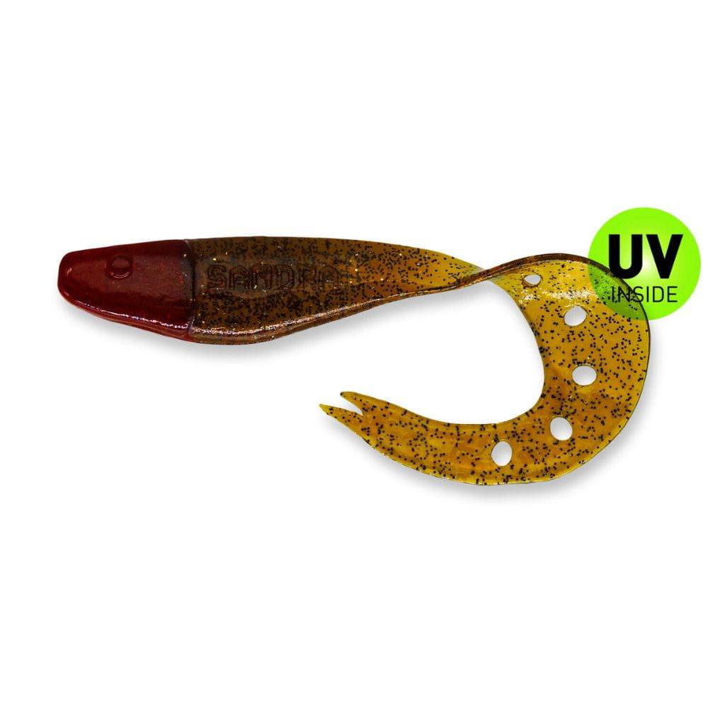 SX Sandra Twister 9 cm (3,5") Bistra Jantar Glitter Red Head 3 komada Elektronik, Hardware