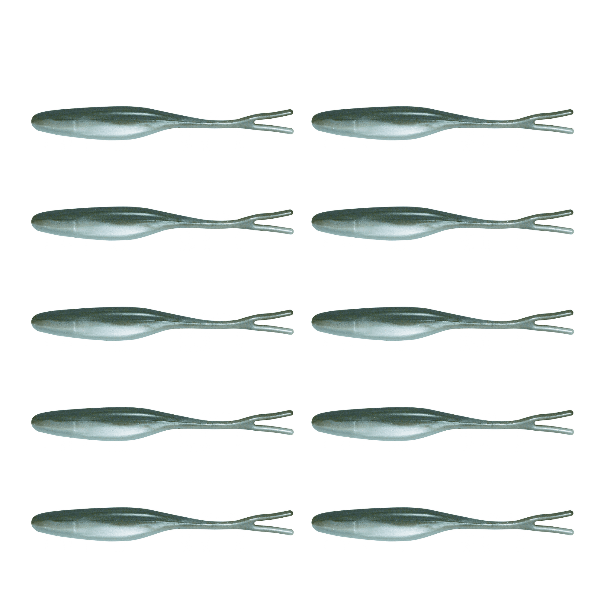 Big Bite Baits Split Tail Minnow 13cm (5") Blueback Herring 10 Stück – Bild 2, Twister, Weichköder, Angelköder, Gummiköder, Schwimmköder