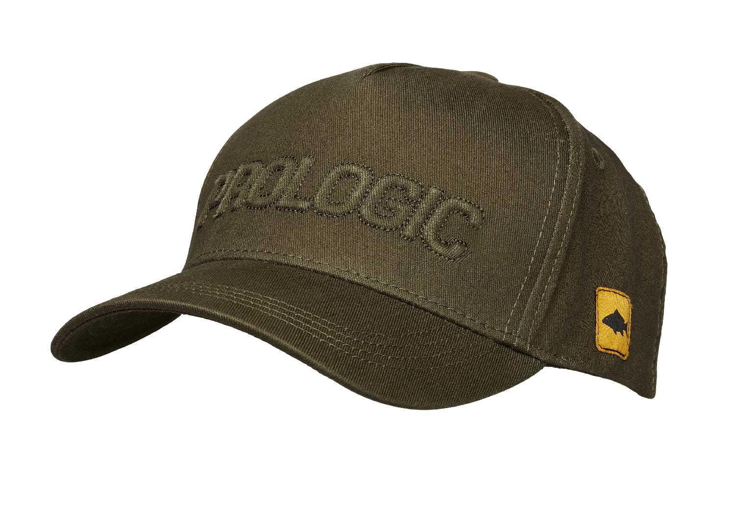 Baseballkappe, Olivgrün, Stickerei, GepflegteKrempe, GelbesPatch