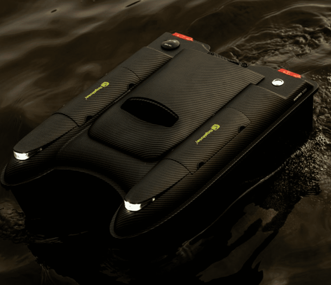 Kajak, Kopfstütze, Carbon, Schwarz, Aufblasbar