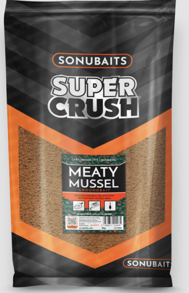 Meaty Mussel, Groundbait, Pellets, Karpfenfischen, Super Crush