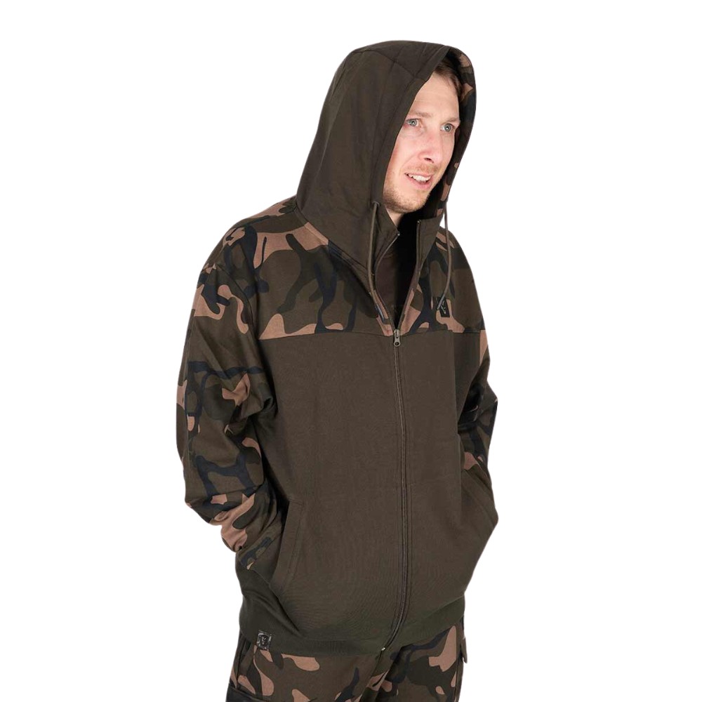 Fox LW Khaki Camo Split Zip Hoody Large Fox LW Khaki Camo Split Zip Hoody Large