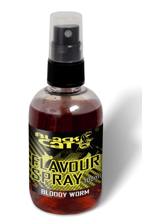 Black Cat Flavour Spray Red Bloody Worm 100ml, Lockstoffspray, Sprühflasche, Angelköder, Wurmaroma, 100 ml