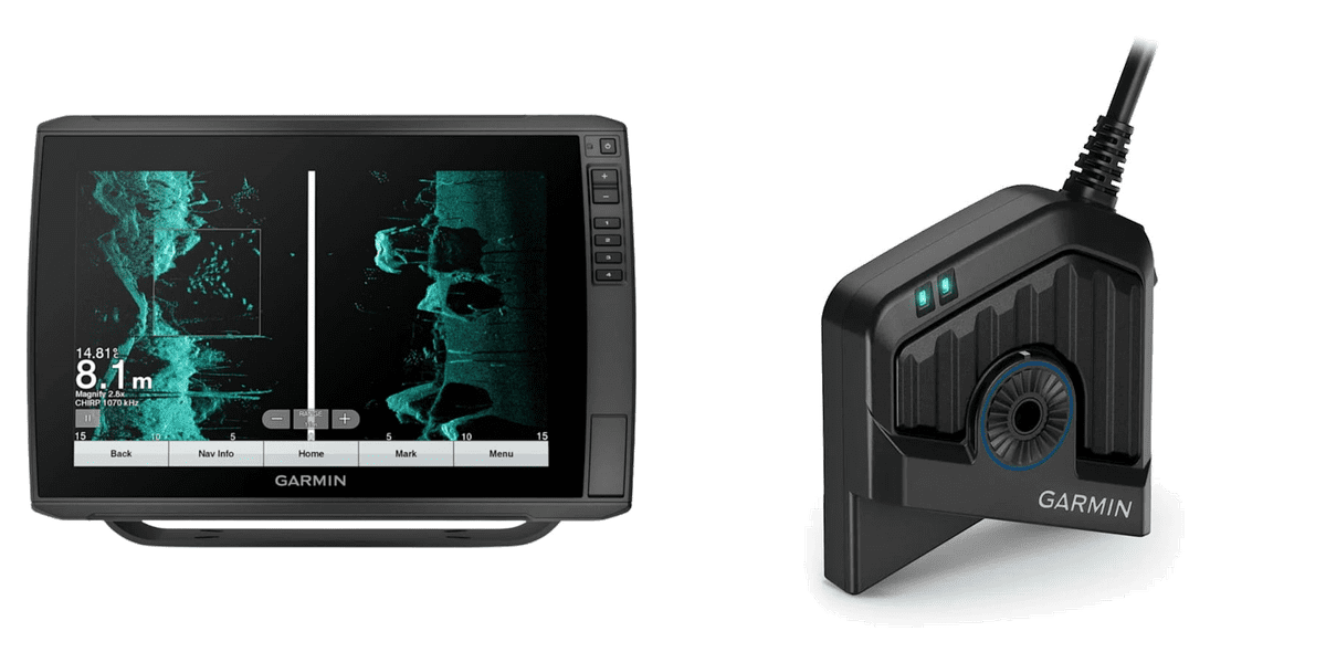 GPS-Empfänger, Farbdisplay, Touchscreen, Halterung, Kartenplotter