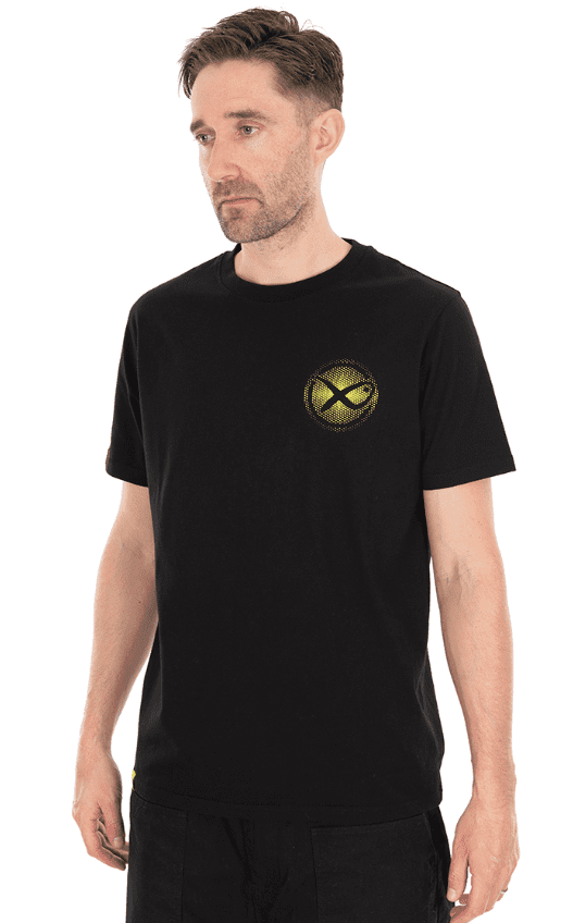 T-Shirt, Schwarz, Kurzarm, Rundhalsausschnitt, Logo-Kreis