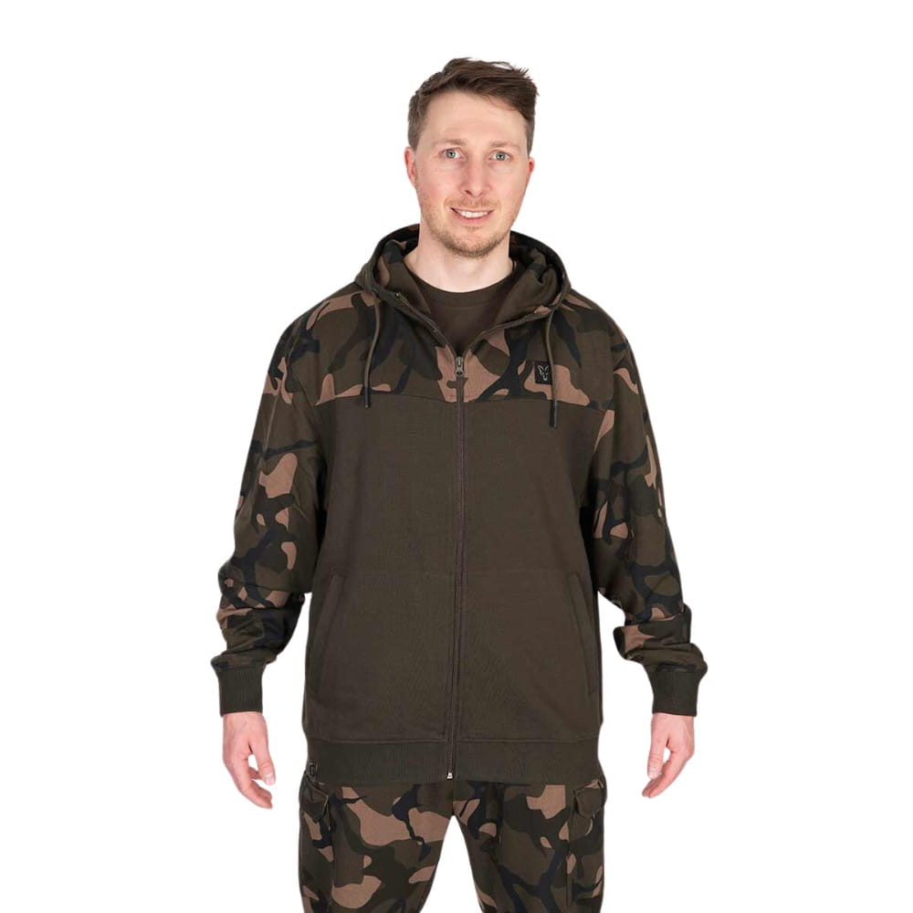 Fox LW Khaki Camo Split Zip Hoody Large Fox LW Khaki Camo Split Zip Hoody Large