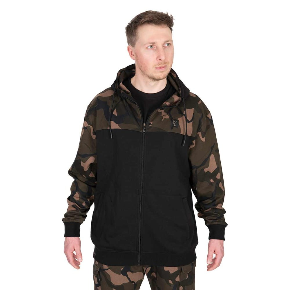 Fox LW Black/Camo Split Zip Hoody Medium Fox LW Black/Camo Split Zip Hoody Medium