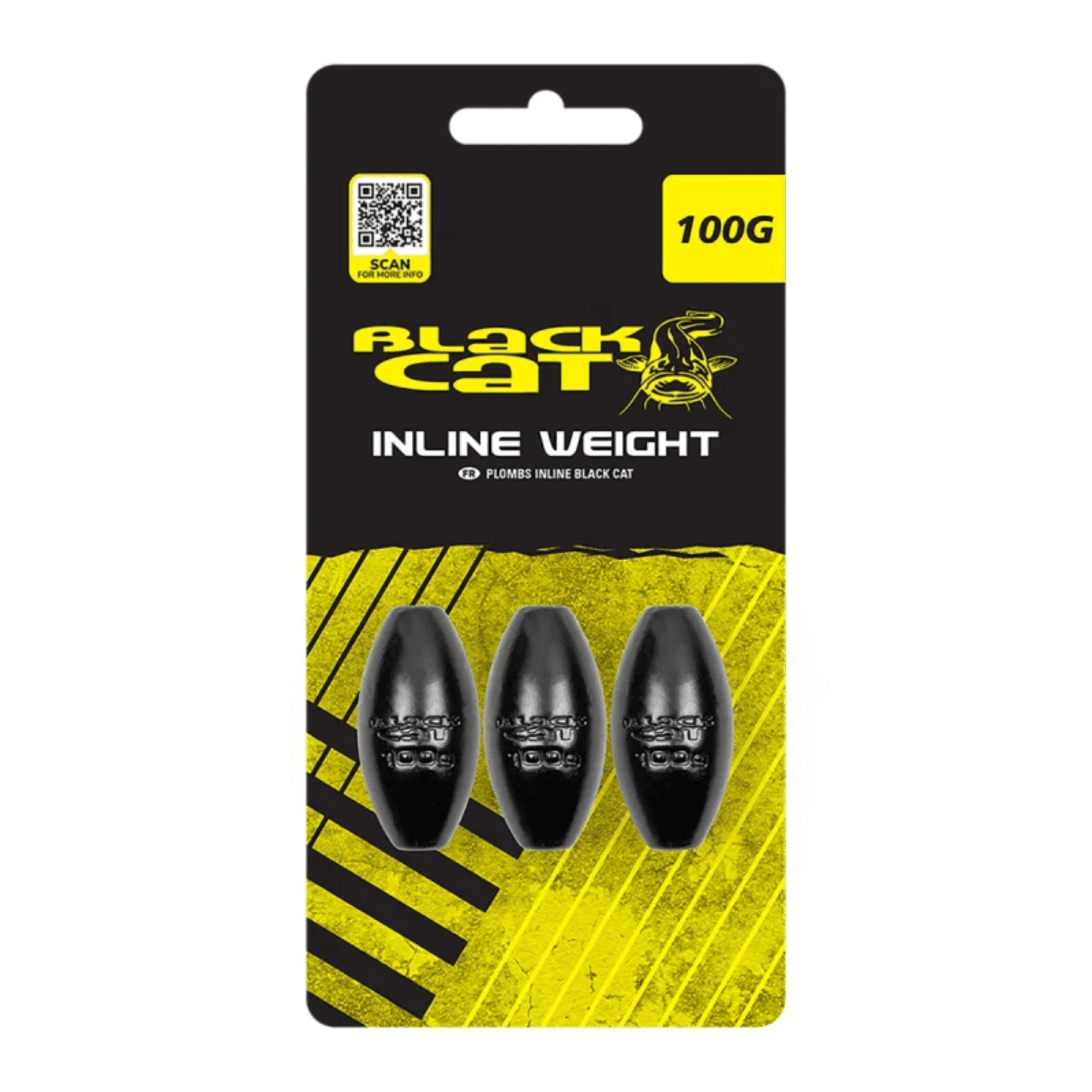 Inline Gewicht, Gewichtspins, Katzengewicht, schwarz, 100 g