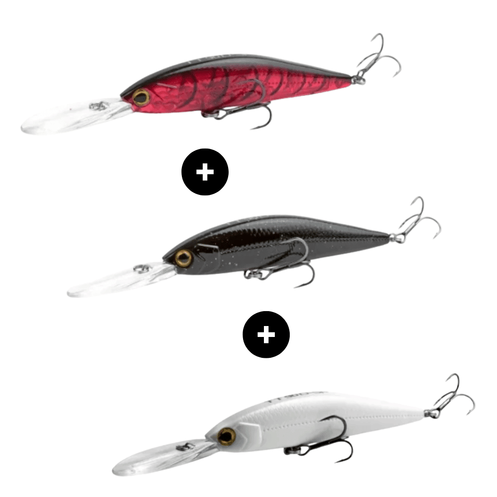 Shimano Yasei Trigger Twich Wobbler Csuka-Set 1 9cm 12g (LUYASTTDSP09RCR+LUYASTTDSP09BLA+LUYASTTDSP09PWH) Fischköder