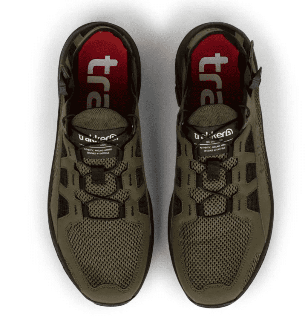 Sneaker, Olivgrün, Mesh, Schnürschuh, Athletisch