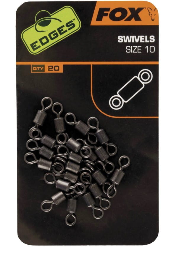 Fox Edges Swivels Standard Size 10 x 20 Spule, Spirale, Klammer, Gerät, Werkzeug