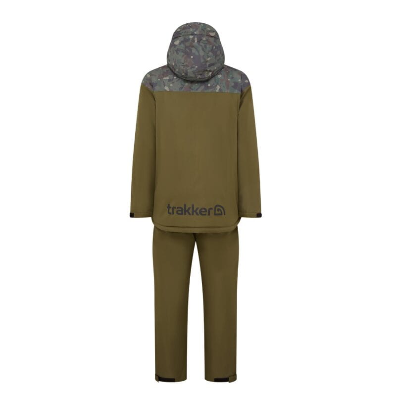 Trakker CR 2 Piece Winter Suit Camo - Large – Bild 3, Regenanzug, Jacke mit Kapuze, Tarnmuster, Olivgrün, Zweiteilig