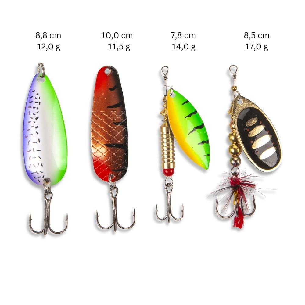 Sanger-Specialist-Hecht-Blinker-und-Spinner-Set Sänger Specialist Hecht Blinker und Spinner Set 4 Stück