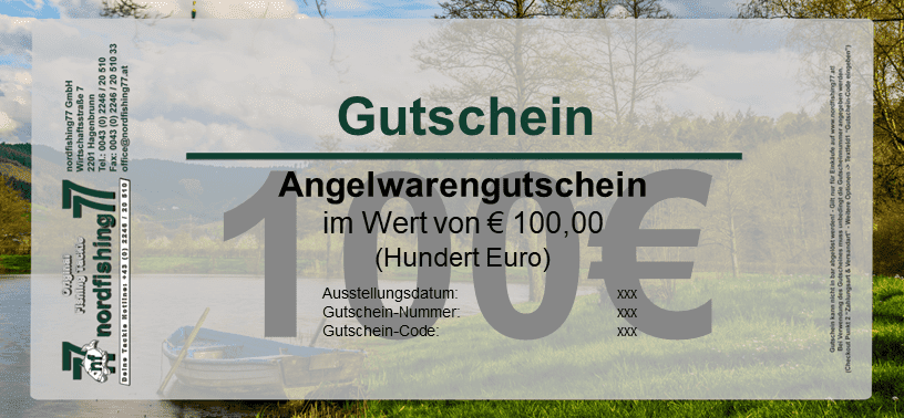 100EUR-Gutschein nordfishing77 BON DE 100€