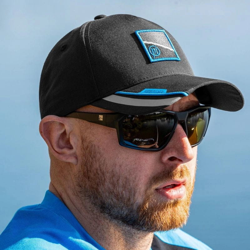 Baseballkappe, Schwarze Kappe, Blaues Highlight, Sonnenbrille, Outdoor-Hut