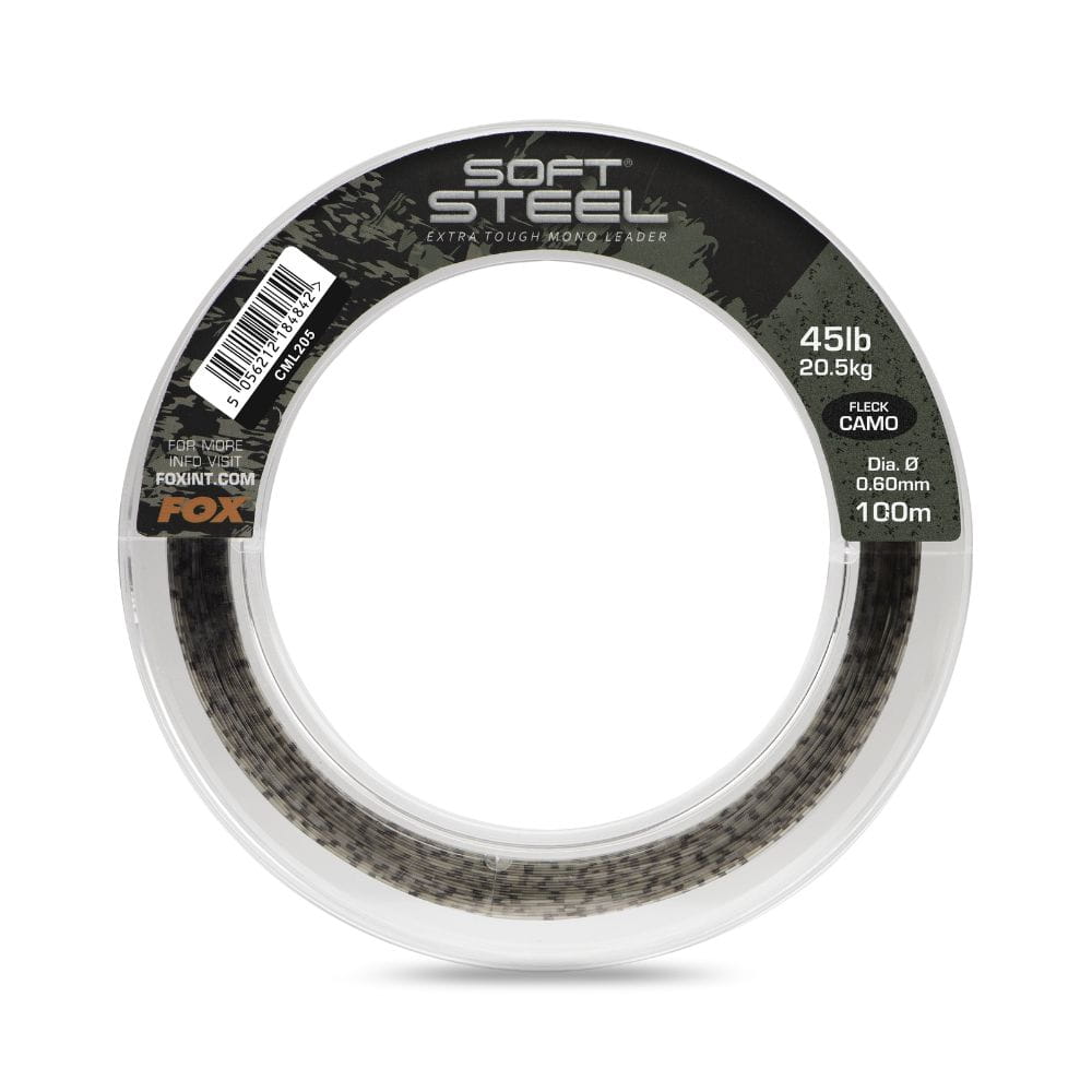 Fox Soft Steel Fleck Camo Leader 45 lb 100m