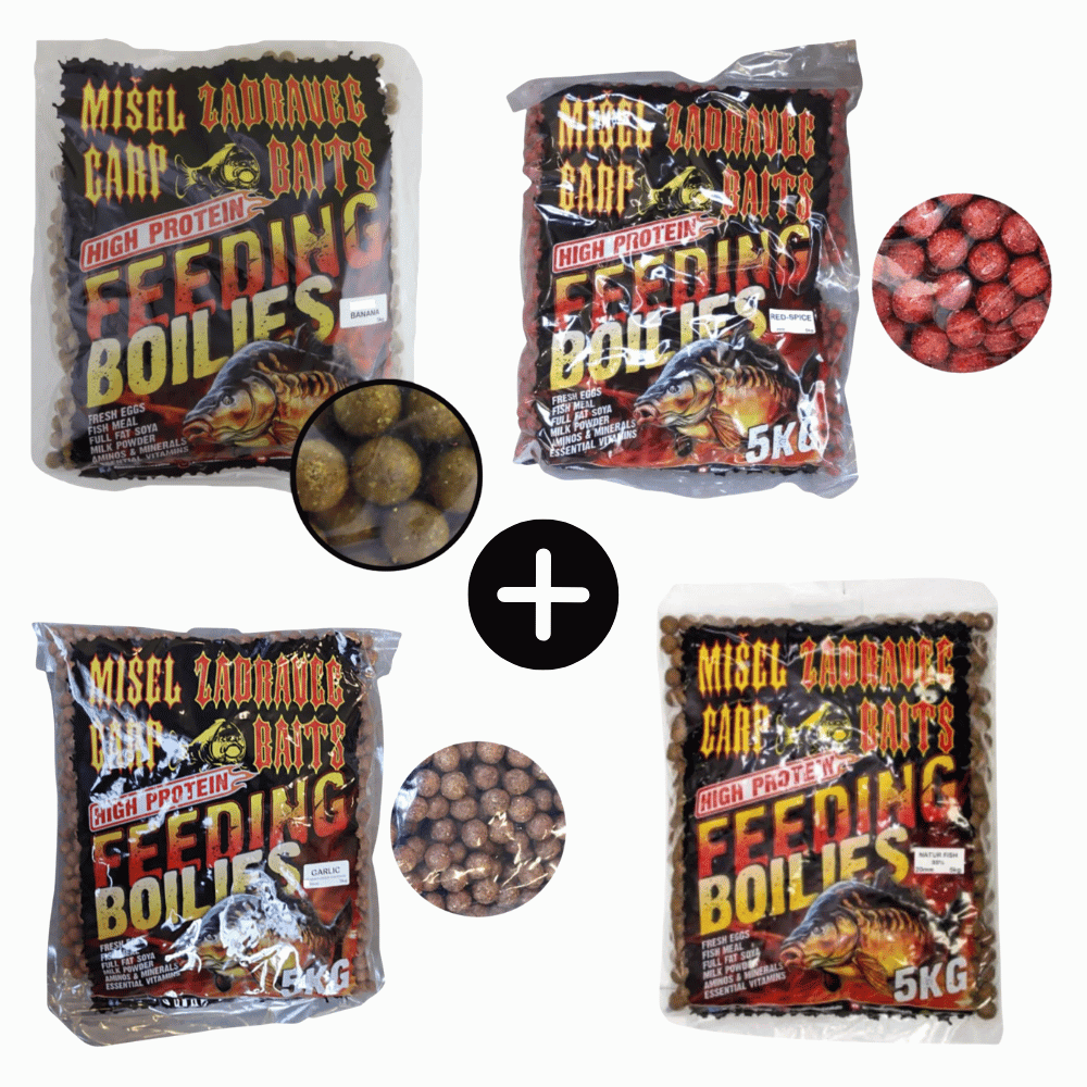 Feeding Boilies, Protein Boilies, Fish Bait, Red Balls, 5kg bag