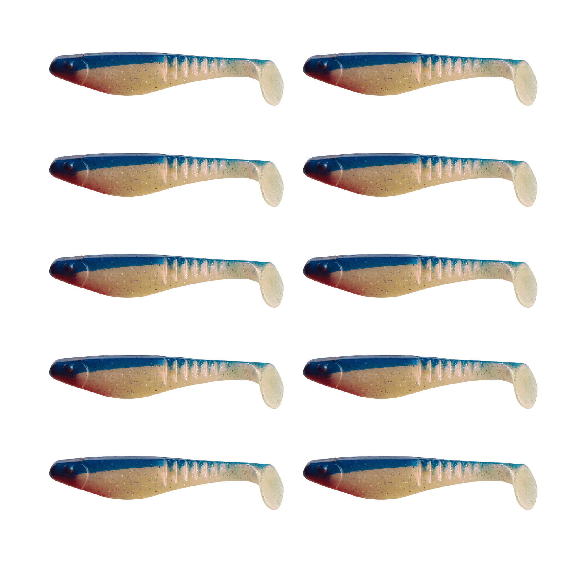 SX Relax Shark 11 cm (4") Perl-Glitter / Blau 10 Stück – Bild 2, soft-plastic lure, fishing lure, soft bait, rubber lure, colorful lure
