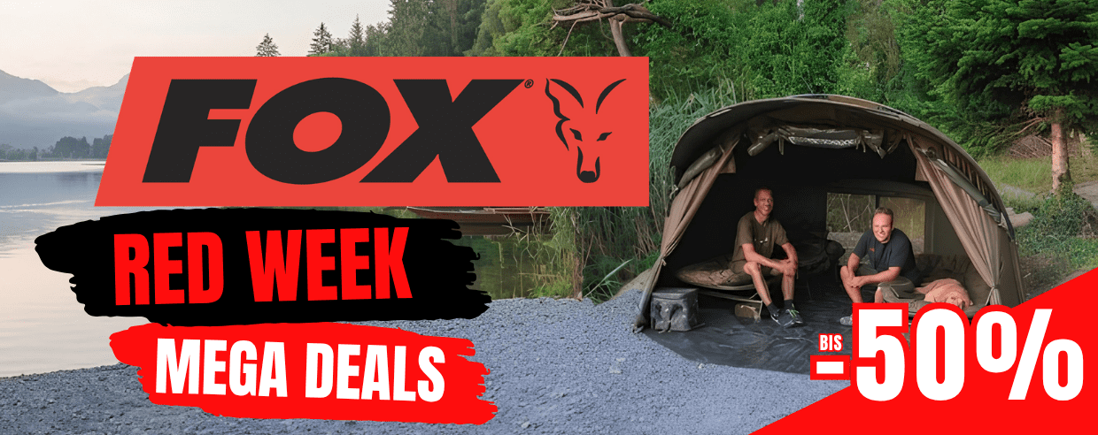 Campingzelt, Außenaufnahme, Fox Marke, Red Week, Rabattbanner