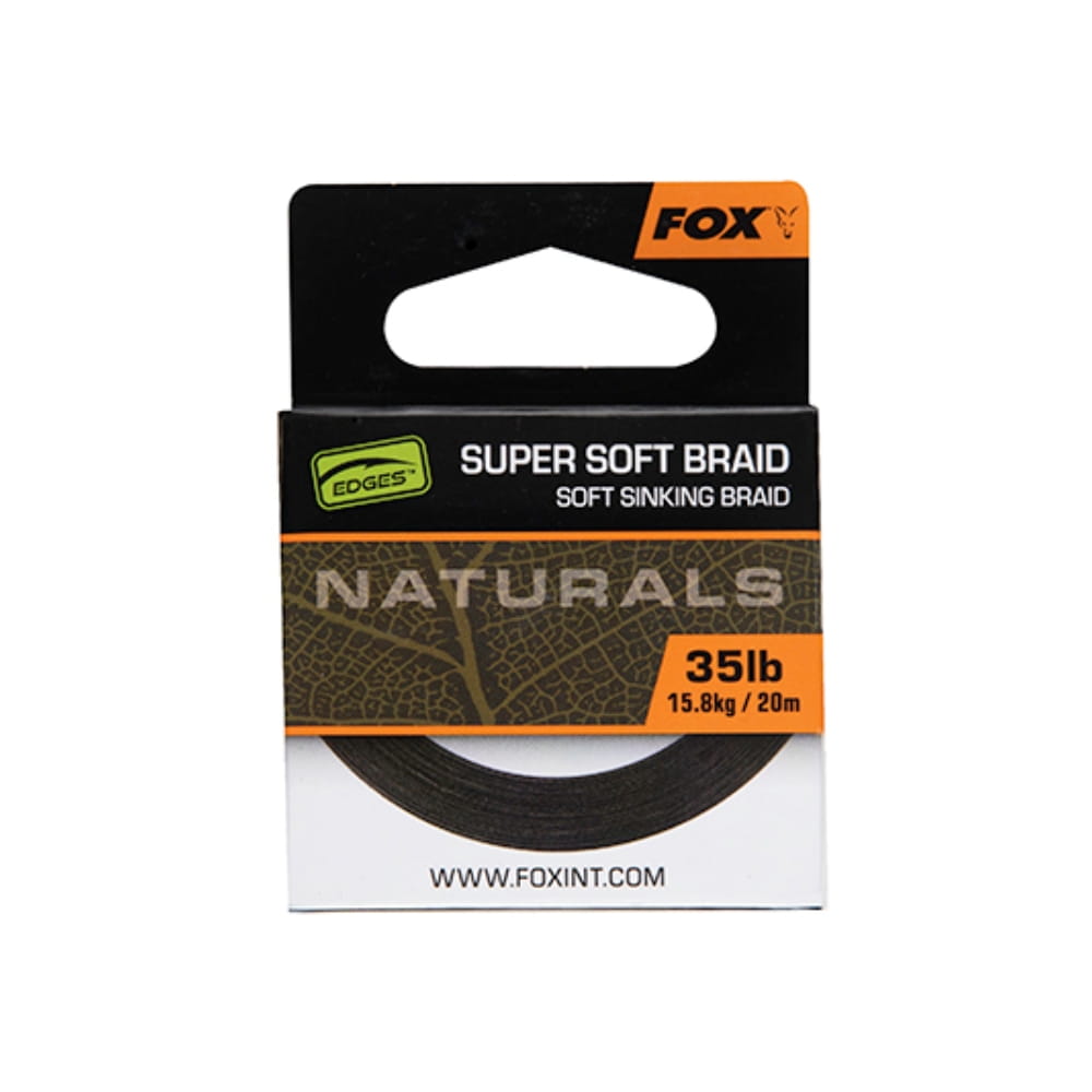 Fox Naturals Soft Braid Onderlijn 35 lb 15,8 kg 20 m