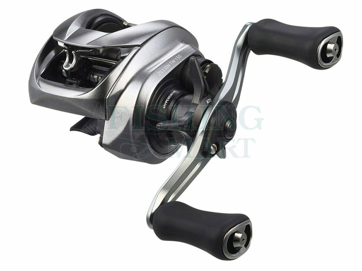 Daiwa 26 Zillion TW 150L – Bild 2, Baitcastrolle, Angelrolle, Metallgehäuse, Doppelkurbel, silbergrau