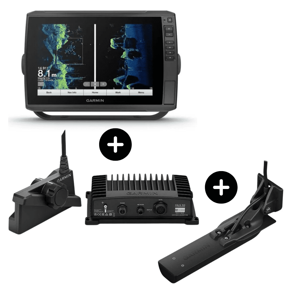 Garmin Set Echomap Ultra 102sv + LiveScope Plus System w/ LVS34+GLS10 + GT56UHD-TM Trasduttore