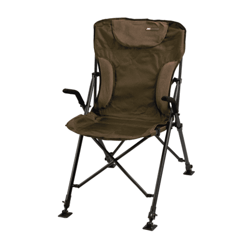 JRC Defender II Folding Chair, Campingstuhl, Klappstuhl, Armlehnen, Metallgestell, Olivgrün