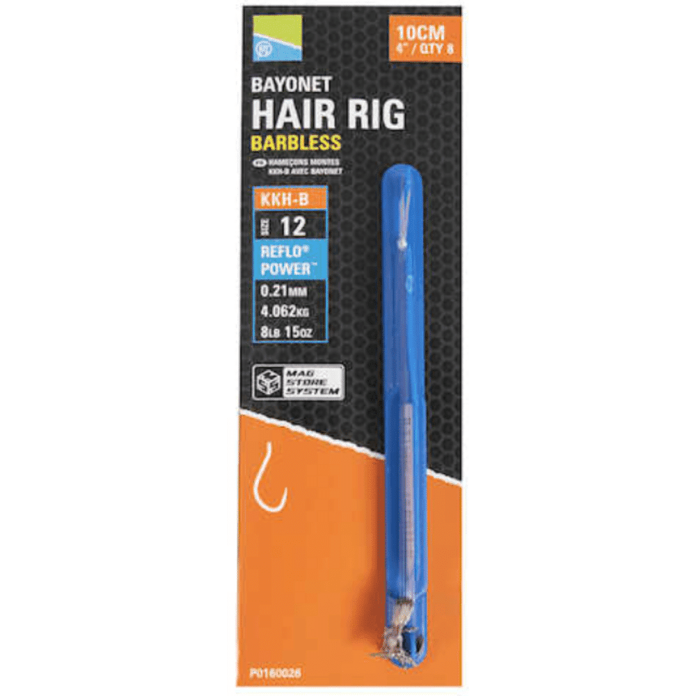 Preston-KKH-B-Bayonet-Hair-Rigs-12-cm-10-KKH-B Preston KKH-B Baïonnette Hair Rigs Taille 12 10 cm