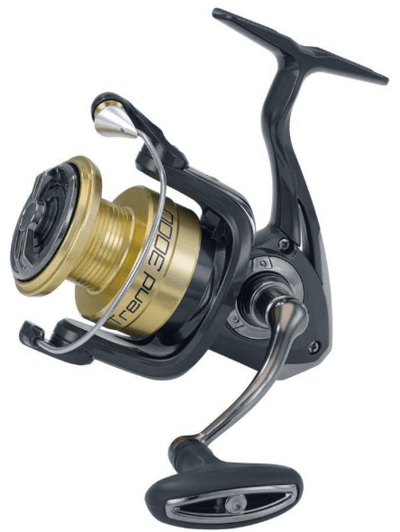 Ryobi Trend 800, Angelrolle, Goldene Spule, Schwarzes Gehäuse, Stationärrolle