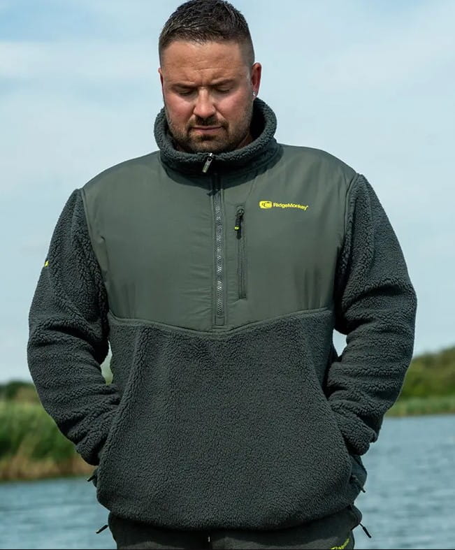 Ridge Monkey Abbigliamento Thermapro Sherpa Fleece Green L Ridge Monkey Abbigliamento Thermapro Sherpa Fleece Green L