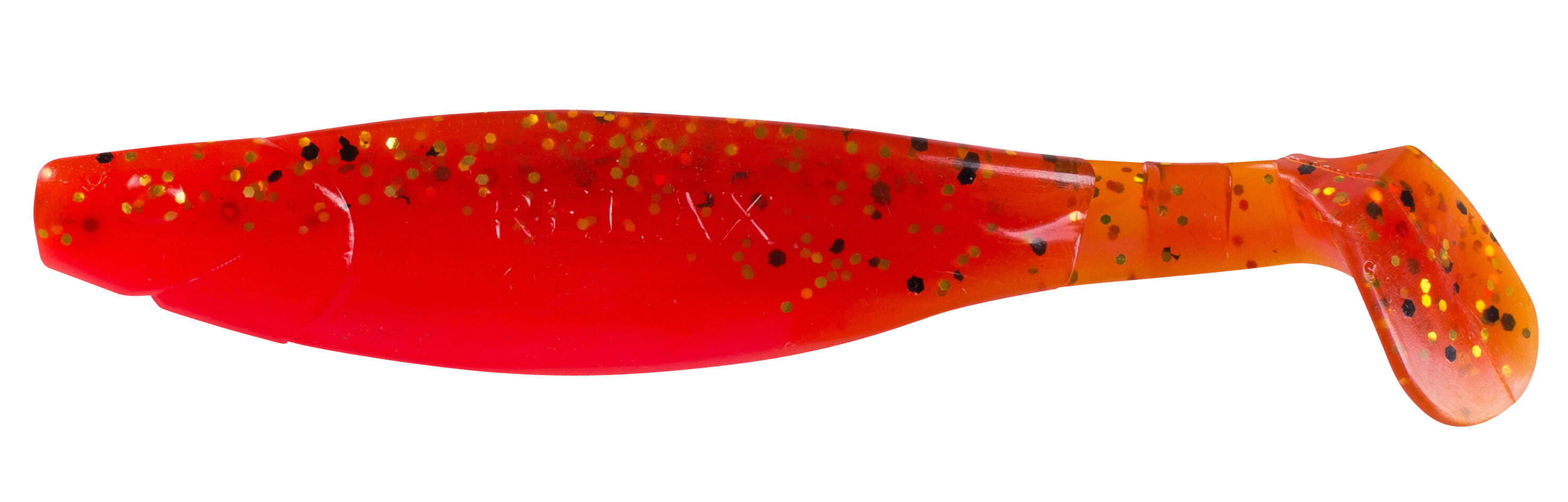 Relax Kopyto River 13cm (5") Feuerrot / Rootbeer Glitter 5 Stück, Gummi-Wurfhaken, Softbait, Angeln, Köder, Glitzer-Fisch