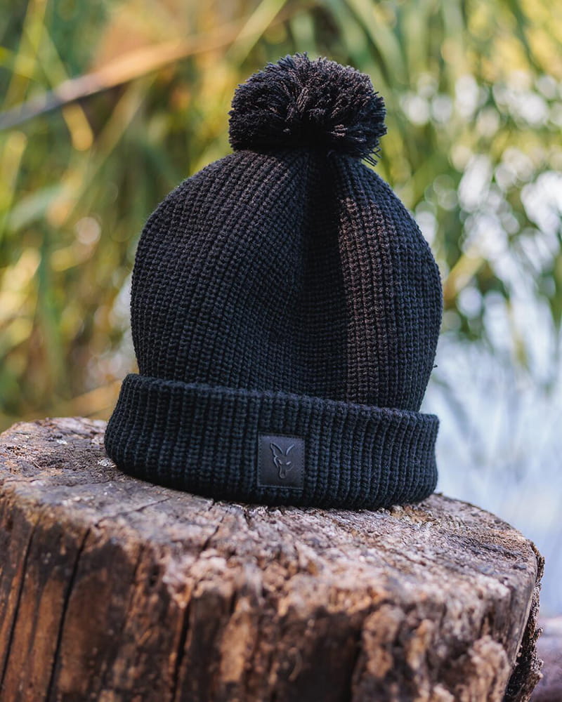Fox HD Bobble Black – Bild 2, Mütze, Pompon, Strick, Könnte Winter, Schwarz