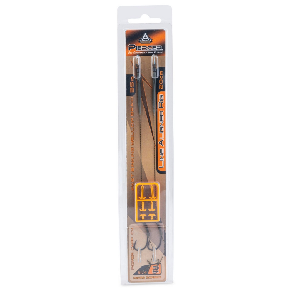 Anaconda Piercer Line Aligner Rig Power Carp C4 Micro Barb 04/35lb Anaconda Piercer Line Aligner Rig Power Carp C4 Micro Barb 04/35lb