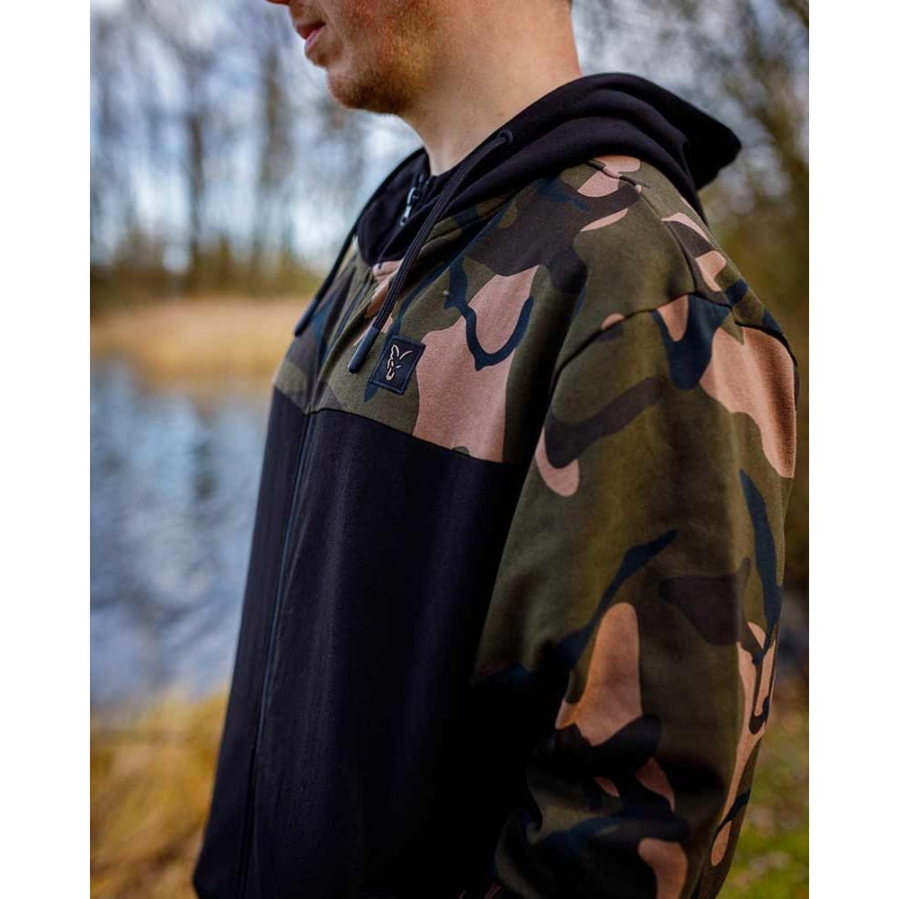 Fox LW Black/Camo Split Zip Hoody Medium Fox LW Black/Camo Split Zip Hoody Medium