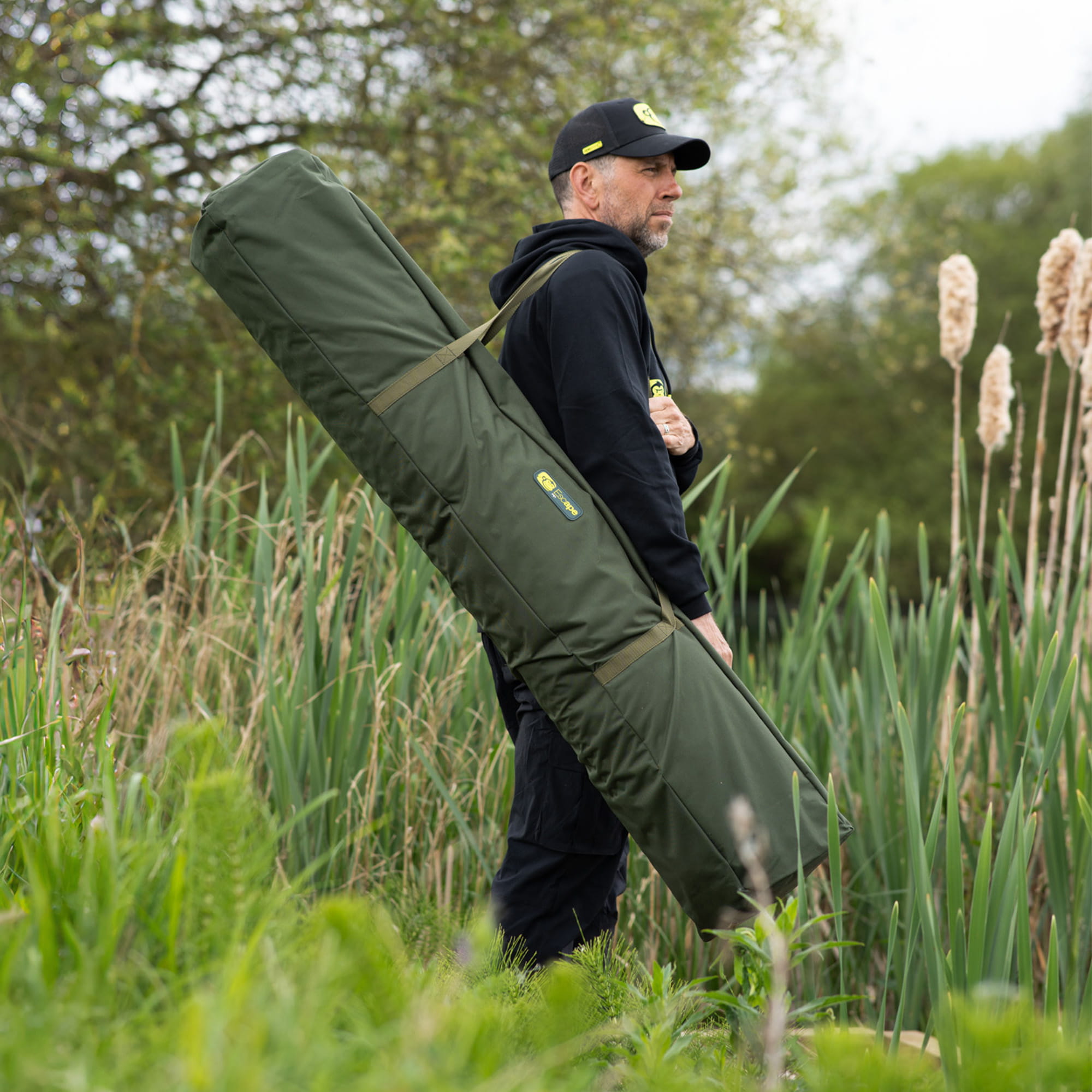 Angeltasche, Reise-/Gewehrtasche, Gurtband, Olivegrün, Outdoor-Transporttasche