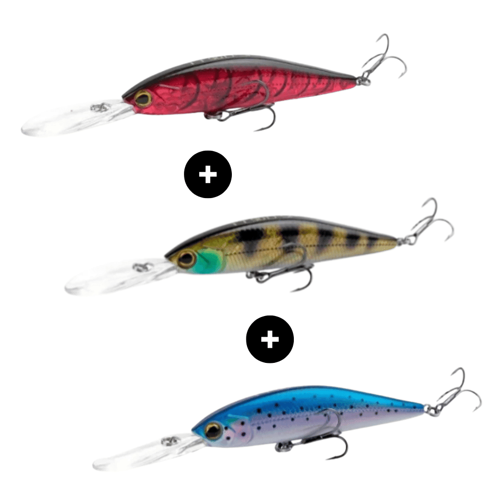 Shimano Yasei Trigger Twich Wobbler Csalifogó szett 2 9cm 12g (LUYASTTDSP09RCR+LUYASTTDSP09PER+LUYASTTDSP09BLT) Fischköder