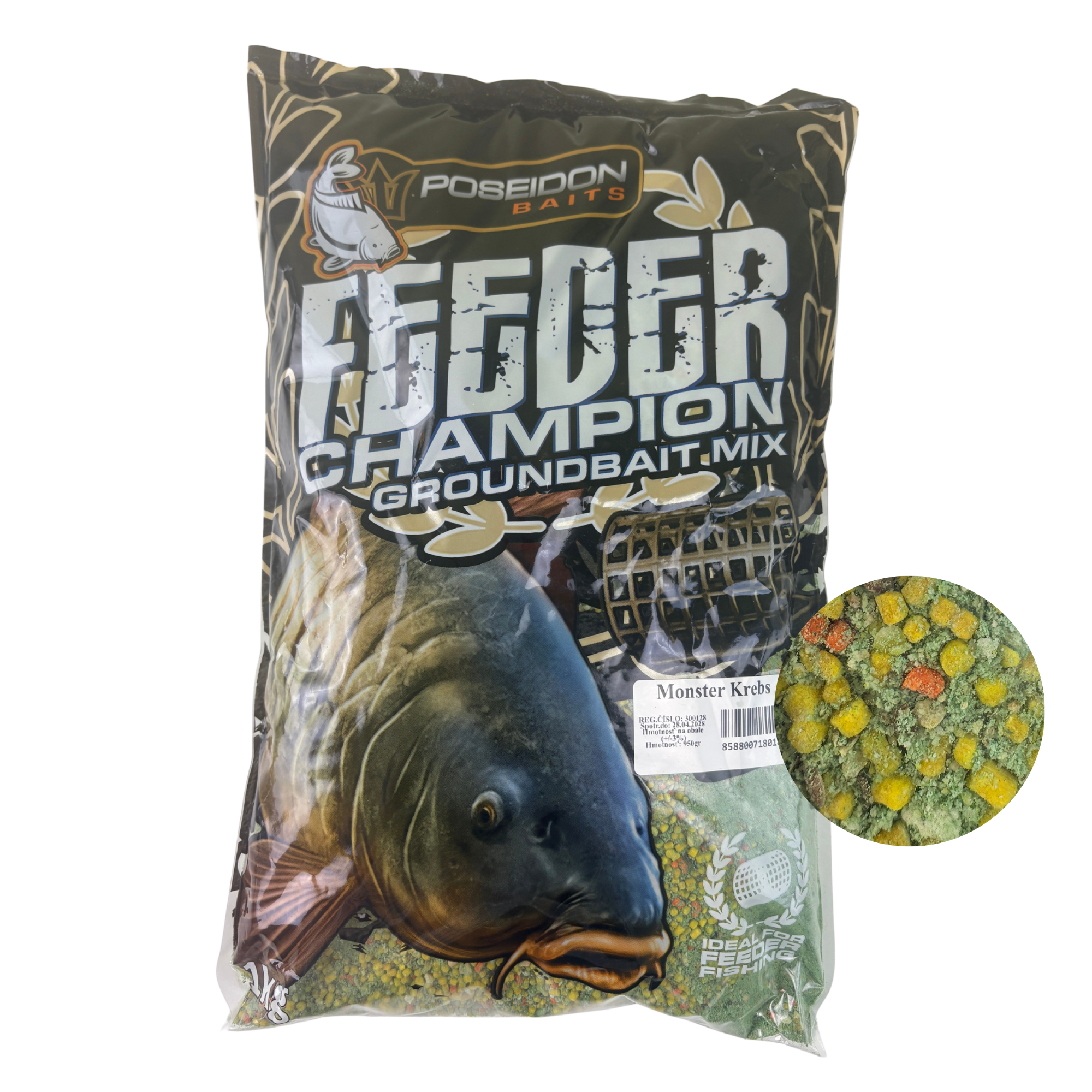 groundbait, fischköder, monster Krebs, Pelletmischung, farbige Körner