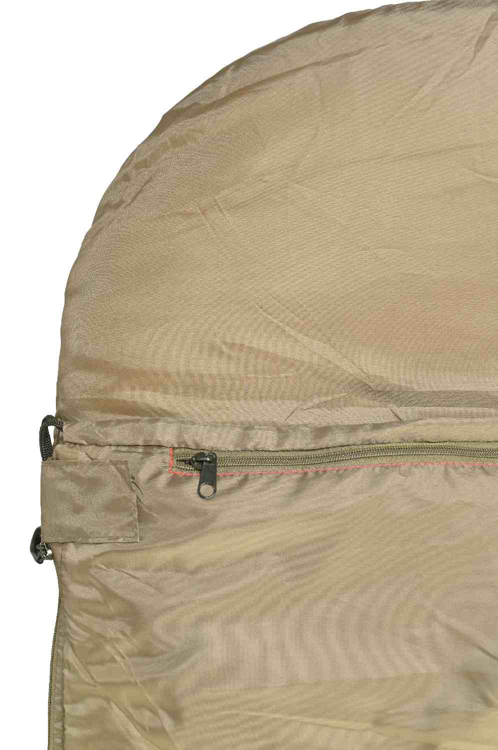 Rucksack, Reißverschluss, Vortasche, Beige, Stoff
