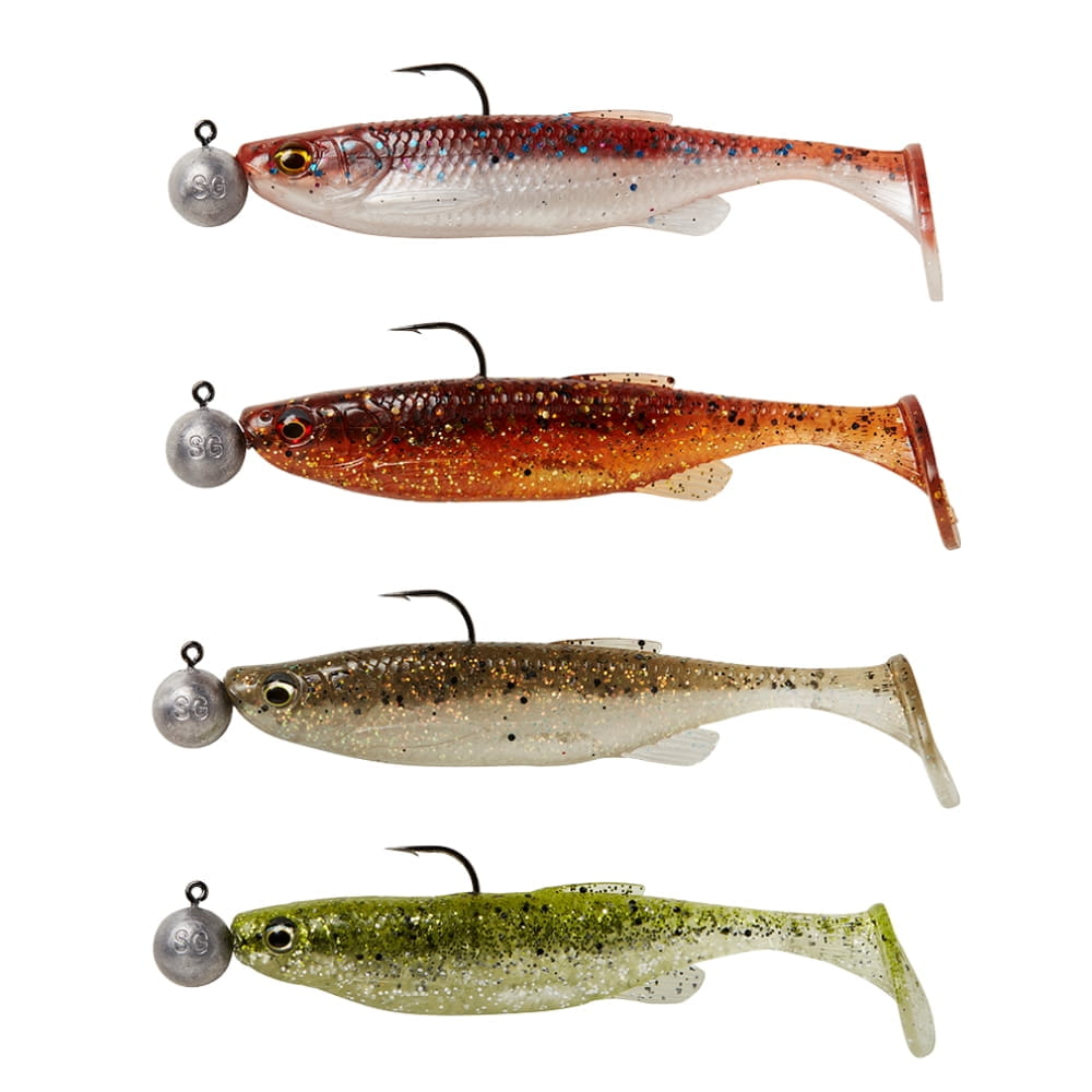 Savage Gear Fat Minow T-Tail RTF Sinking Clearwater Mix 13cm 20g Pack of 4