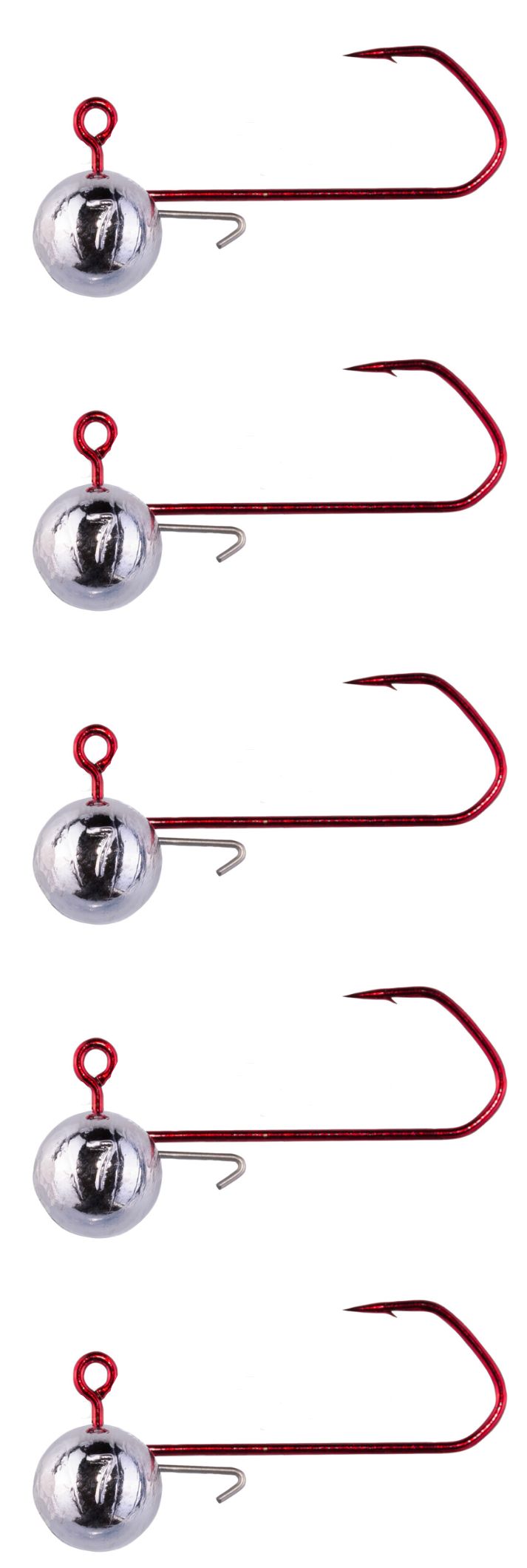 Jig-Haken, Angelhaken, Metallkugel, Roter Haken, Angellure