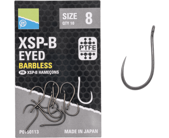 Preston XSP-B Eyed Haken Größe 8 10 Stück – Bild 2, Haken, Angelhaken, Spitze, Barbless, Angeln