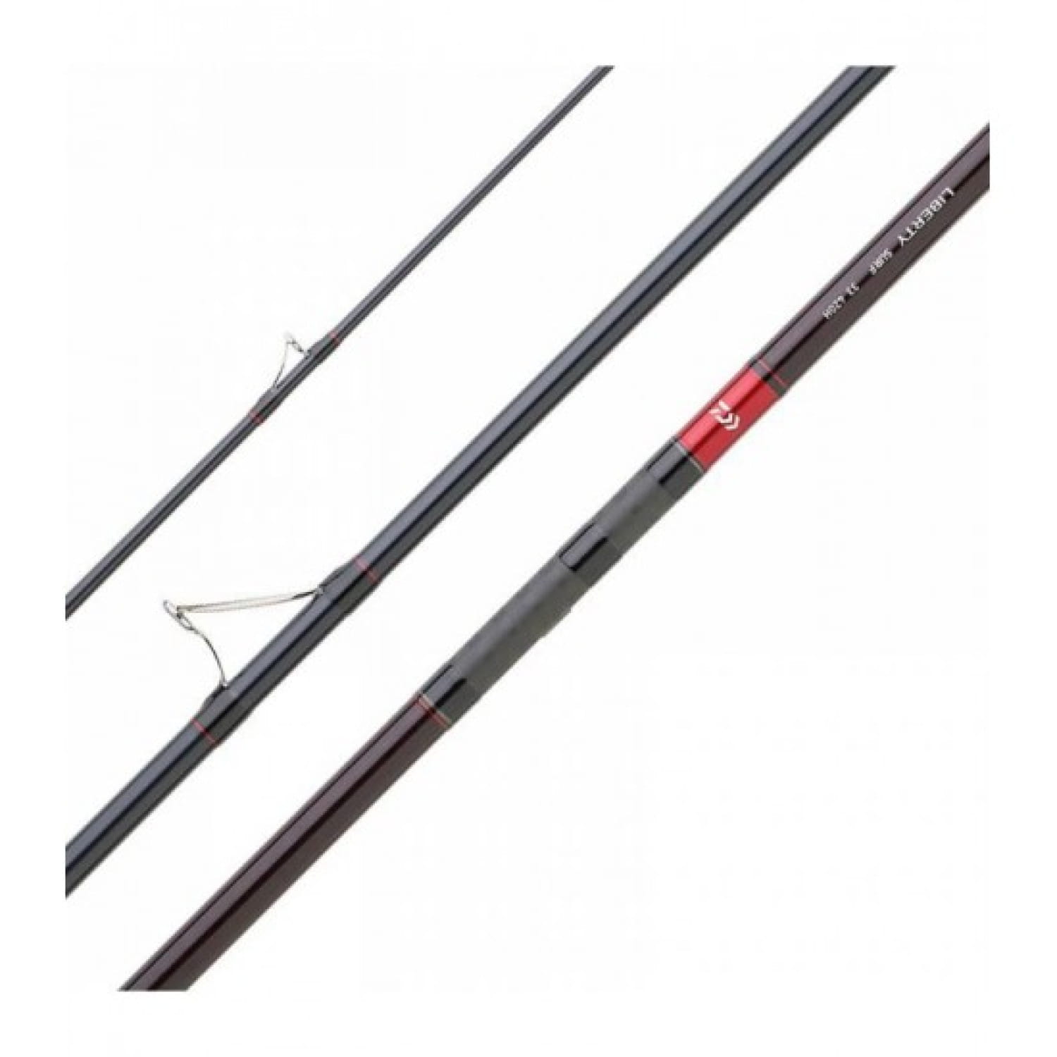 Daiwa Liberty Surf 420cm 100-225g, Angelrute, Angelrutenblank, Kohlefaser, schwarz-rot, Rutenringe