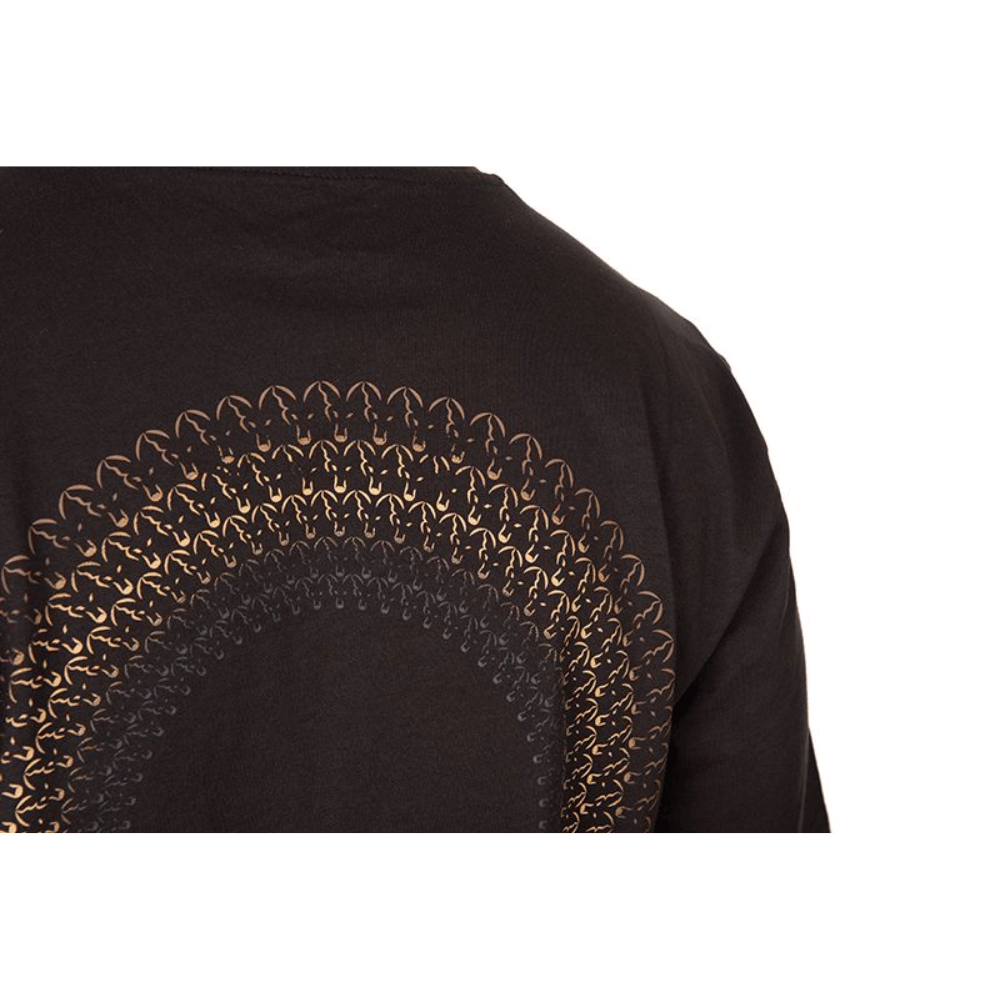 T-Shirt, Rundmuster, Kreisprint, Schwarz, Musterweiterung