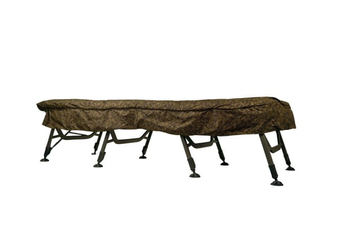 Solar SP C-Tech 8 Leg Sleep System Wide 208x100cm, camo cover, militärbett, faltbares Bettgestell, orange-braun Tarnfarbe, Campingbett