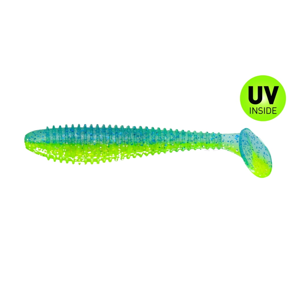 SX Pro Swimmer 8 cm (3,3") Electric Blue Charteuse 7 pezzi Maschine, Schraube
