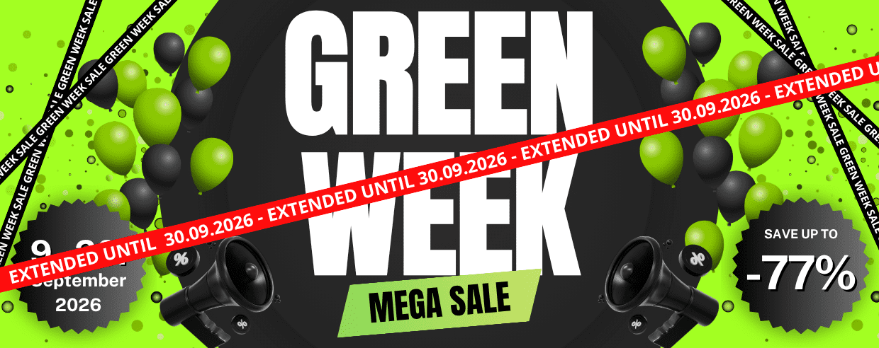 mega sale, grüne woche, ballons, aktionsbanner, rabatt