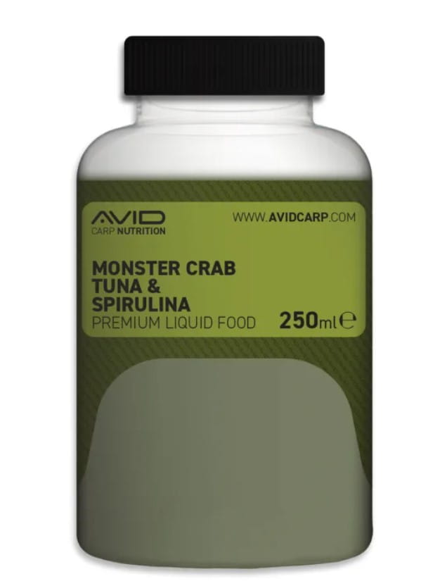 Avid Carp Liquid Food Monster-Crab-Tuna & Spirulina 250ml Flasche, Astragalus, Blume, Pflanze, Schüttler